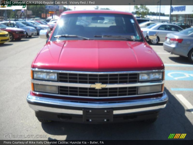 Victory Red / Red 1992 Chevrolet C/K K1500 Regular Cab 4x4