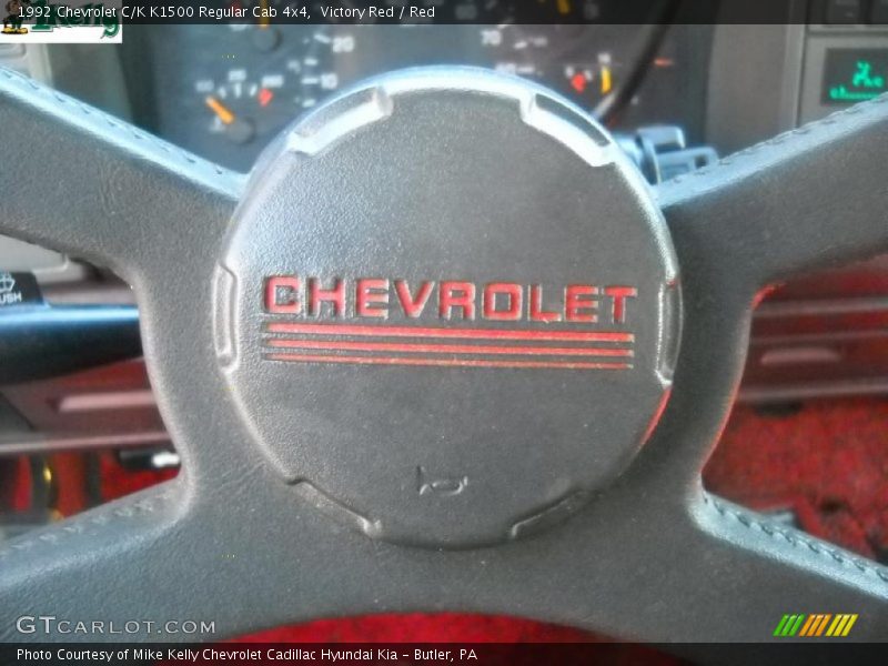 Victory Red / Red 1992 Chevrolet C/K K1500 Regular Cab 4x4
