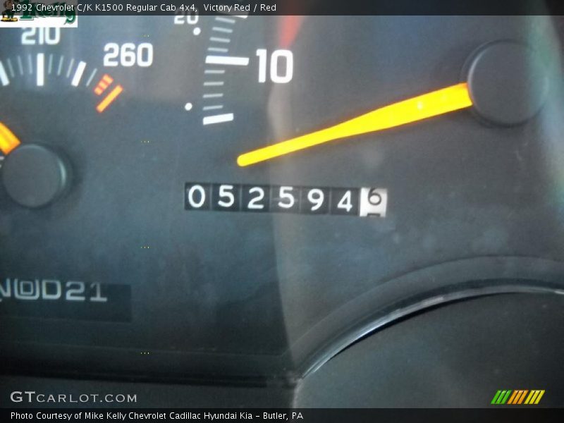 Victory Red / Red 1992 Chevrolet C/K K1500 Regular Cab 4x4