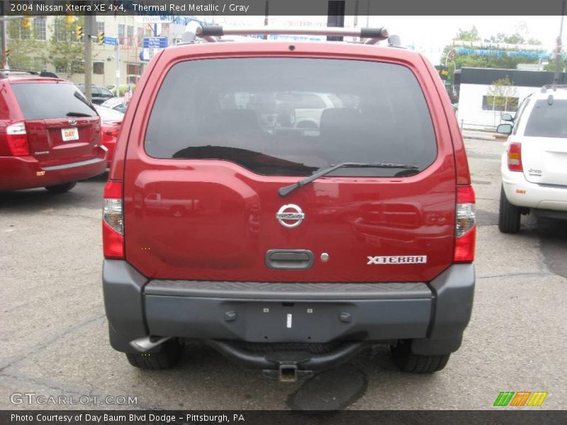 Thermal Red Metallic / Gray 2004 Nissan Xterra XE 4x4