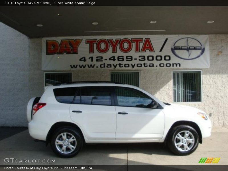 Super White / Sand Beige 2010 Toyota RAV4 V6 4WD