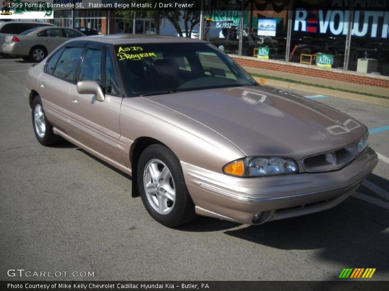 Platinum Beige Metallic / Dark Pewter 1999 Pontiac Bonneville SE