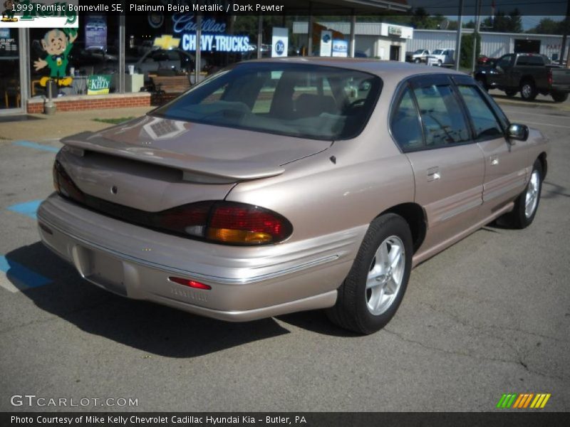 Platinum Beige Metallic / Dark Pewter 1999 Pontiac Bonneville SE