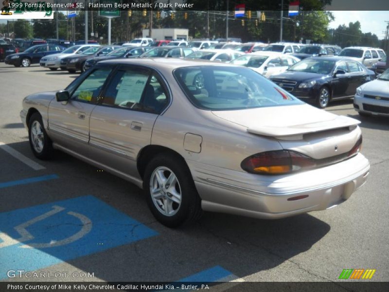 Platinum Beige Metallic / Dark Pewter 1999 Pontiac Bonneville SE