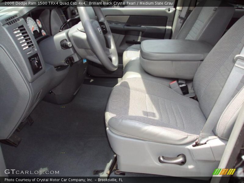 Brilliant Black Crystal Pearl / Medium Slate Gray 2008 Dodge Ram 1500 TRX4 Quad Cab 4x4
