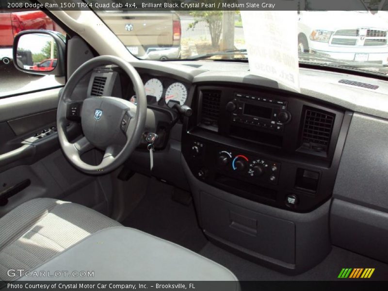 Brilliant Black Crystal Pearl / Medium Slate Gray 2008 Dodge Ram 1500 TRX4 Quad Cab 4x4
