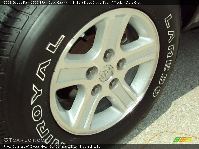 Brilliant Black Crystal Pearl / Medium Slate Gray 2008 Dodge Ram 1500 TRX4 Quad Cab 4x4