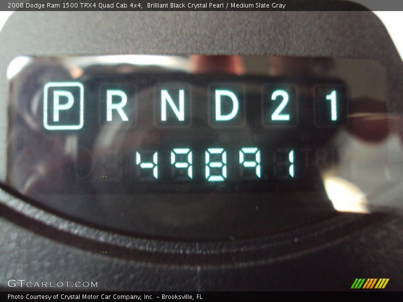 Brilliant Black Crystal Pearl / Medium Slate Gray 2008 Dodge Ram 1500 TRX4 Quad Cab 4x4
