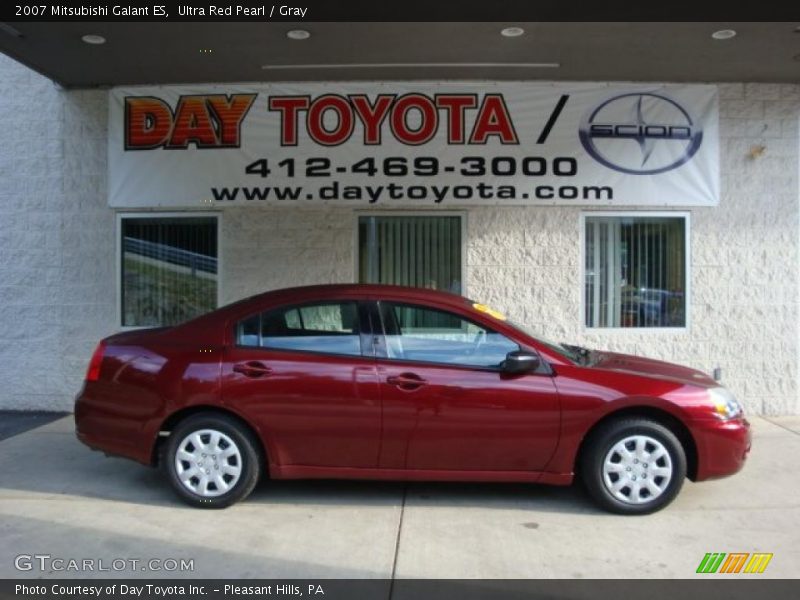 Ultra Red Pearl / Gray 2007 Mitsubishi Galant ES