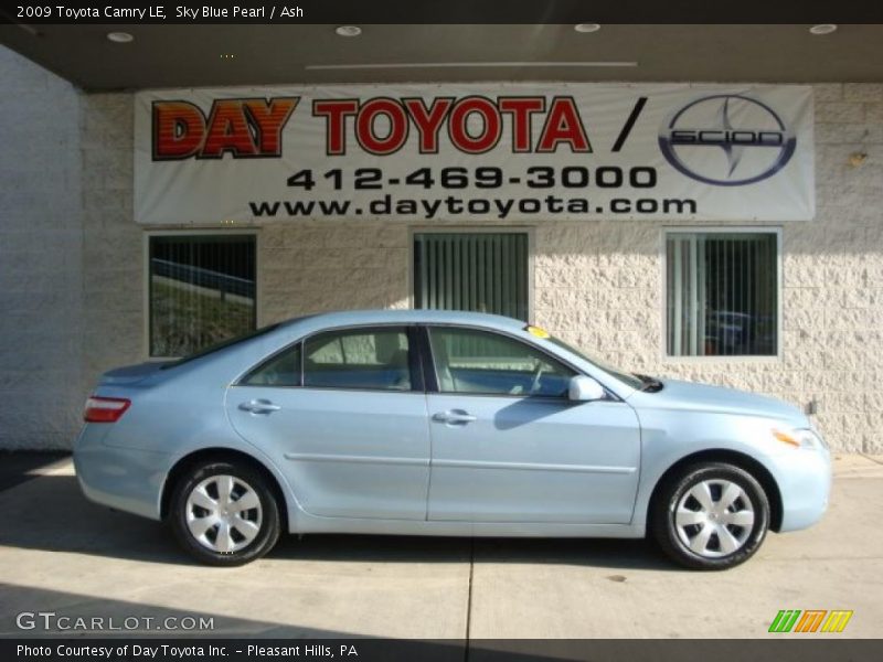 Sky Blue Pearl / Ash 2009 Toyota Camry LE
