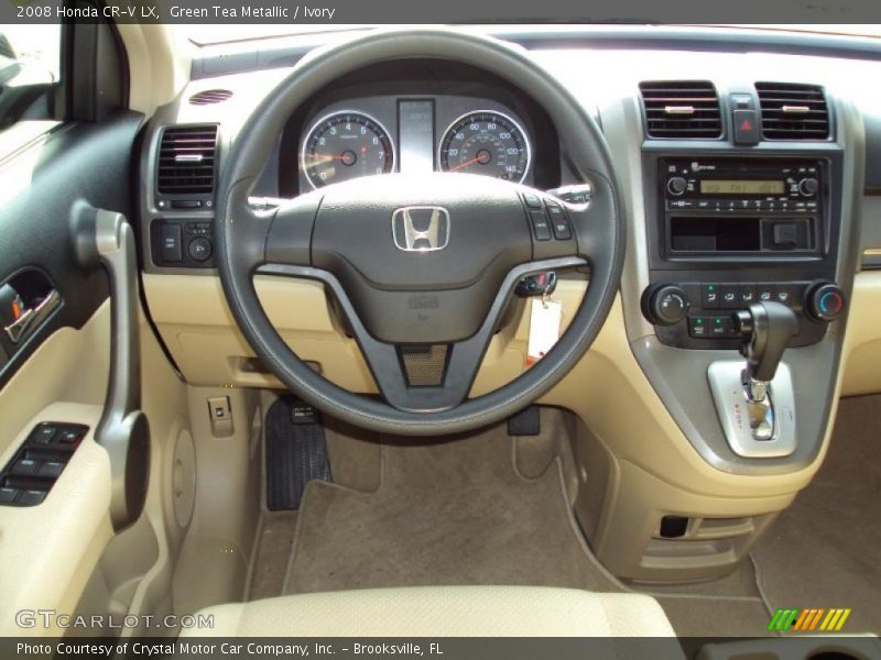Green Tea Metallic / Ivory 2008 Honda CR-V LX