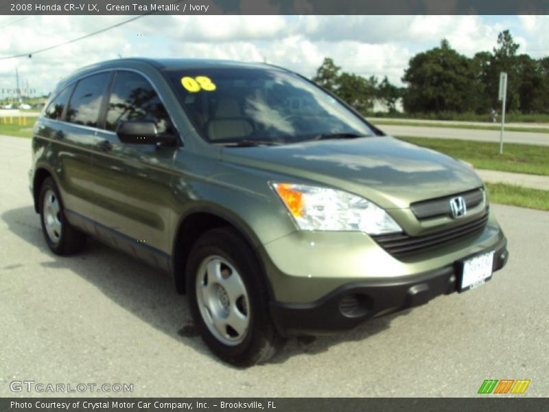 Green Tea Metallic / Ivory 2008 Honda CR-V LX