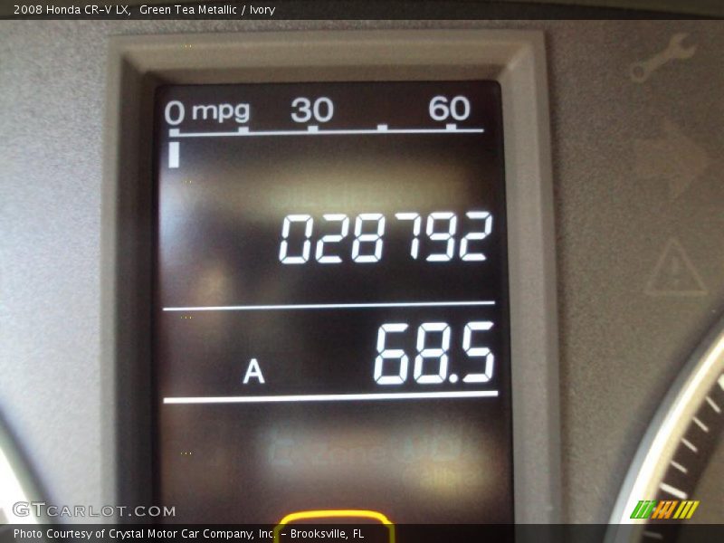 Green Tea Metallic / Ivory 2008 Honda CR-V LX