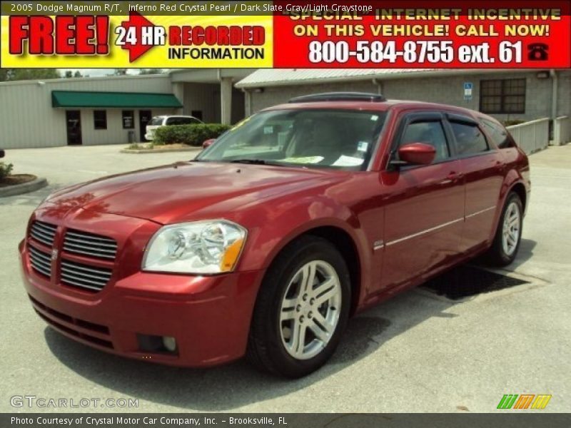 Inferno Red Crystal Pearl / Dark Slate Gray/Light Graystone 2005 Dodge Magnum R/T