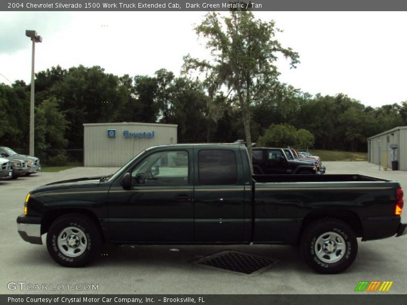 Dark Green Metallic / Tan 2004 Chevrolet Silverado 1500 Work Truck Extended Cab