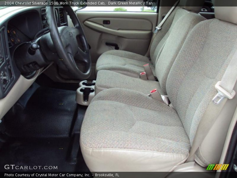 Dark Green Metallic / Tan 2004 Chevrolet Silverado 1500 Work Truck Extended Cab