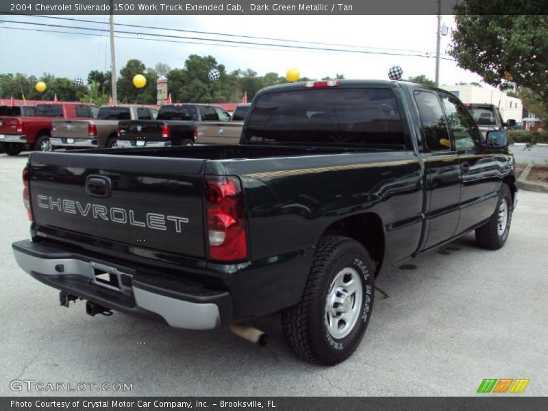 Dark Green Metallic / Tan 2004 Chevrolet Silverado 1500 Work Truck Extended Cab