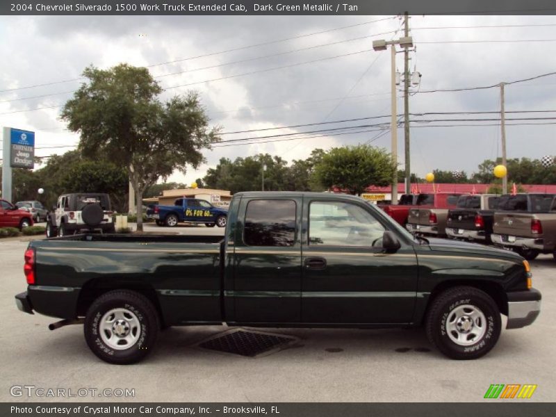 Dark Green Metallic / Tan 2004 Chevrolet Silverado 1500 Work Truck Extended Cab
