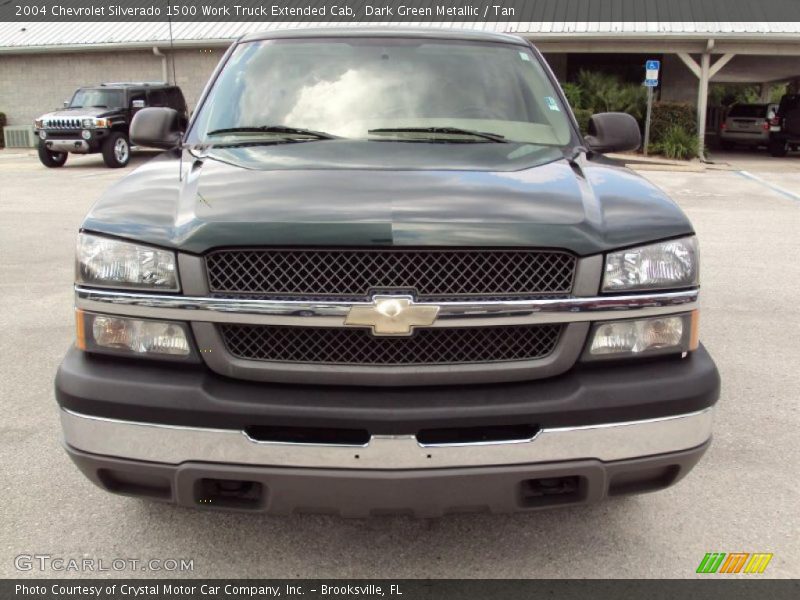 Dark Green Metallic / Tan 2004 Chevrolet Silverado 1500 Work Truck Extended Cab