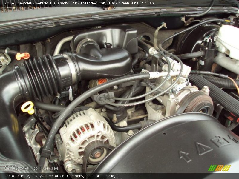 Dark Green Metallic / Tan 2004 Chevrolet Silverado 1500 Work Truck Extended Cab