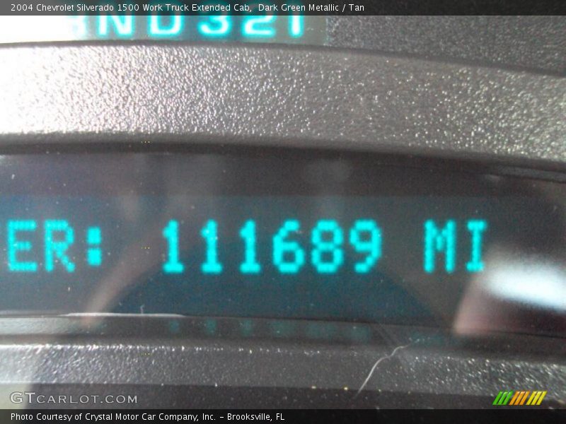 Dark Green Metallic / Tan 2004 Chevrolet Silverado 1500 Work Truck Extended Cab