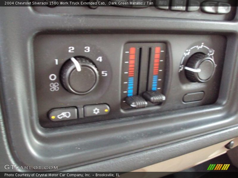 Dark Green Metallic / Tan 2004 Chevrolet Silverado 1500 Work Truck Extended Cab