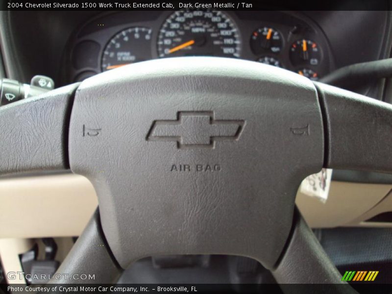 Dark Green Metallic / Tan 2004 Chevrolet Silverado 1500 Work Truck Extended Cab