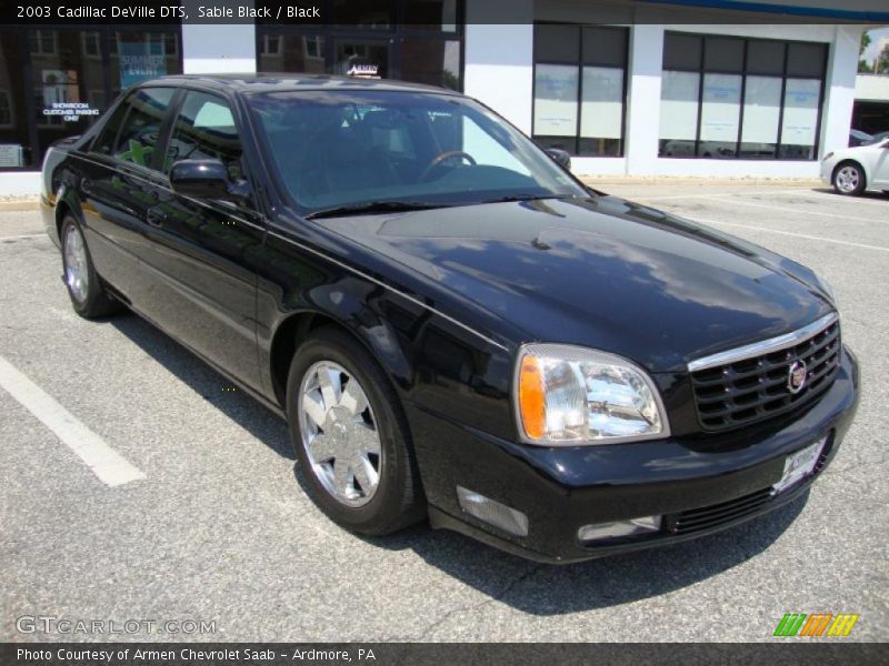 Sable Black / Black 2003 Cadillac DeVille DTS