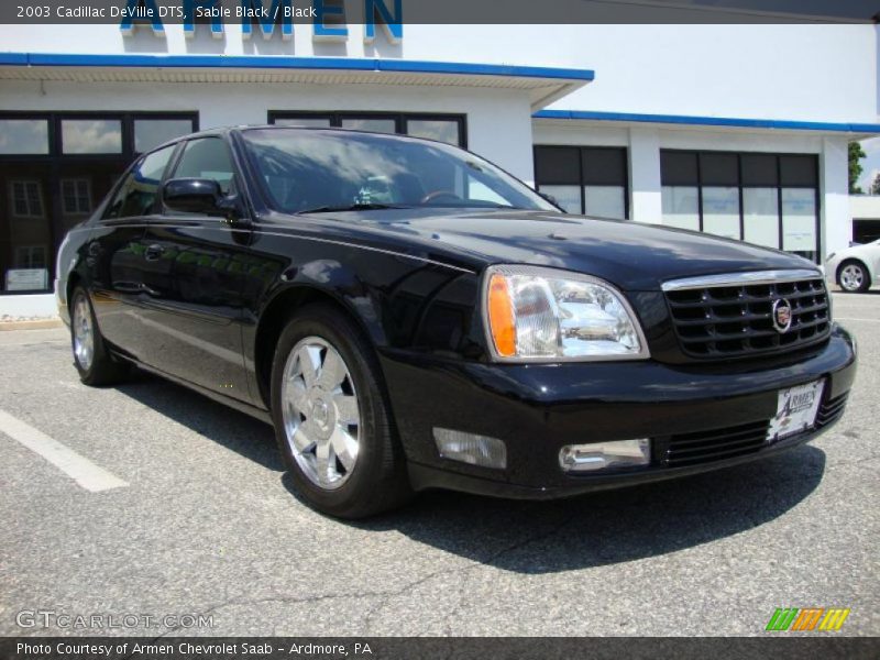 Sable Black / Black 2003 Cadillac DeVille DTS