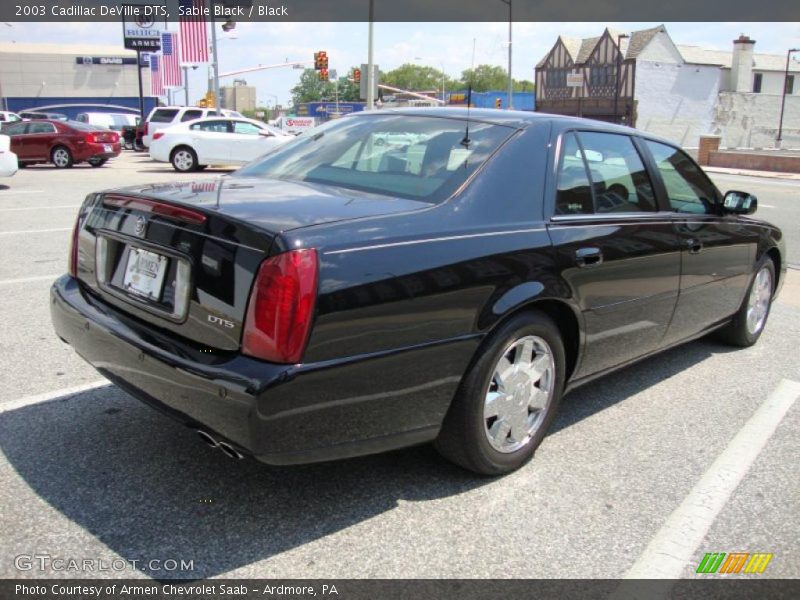 Sable Black / Black 2003 Cadillac DeVille DTS