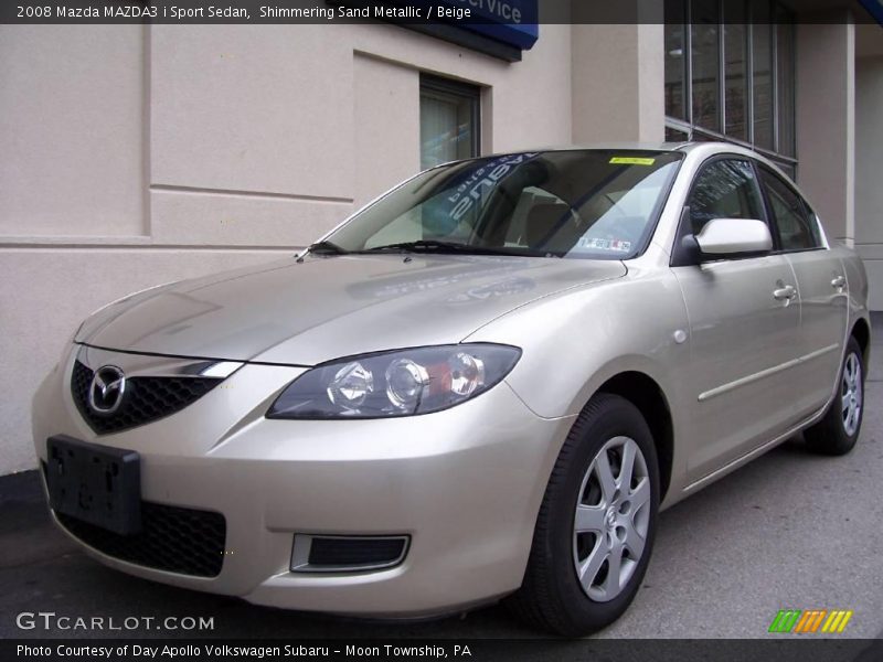 Shimmering Sand Metallic / Beige 2008 Mazda MAZDA3 i Sport Sedan