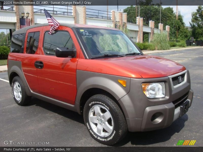 Sunset Orange Pearl / Gray 2004 Honda Element EX AWD