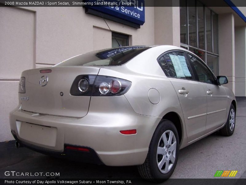 Shimmering Sand Metallic / Beige 2008 Mazda MAZDA3 i Sport Sedan