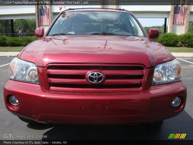 Sundown Red Pearl / Ash 2004 Toyota Highlander V6 4WD