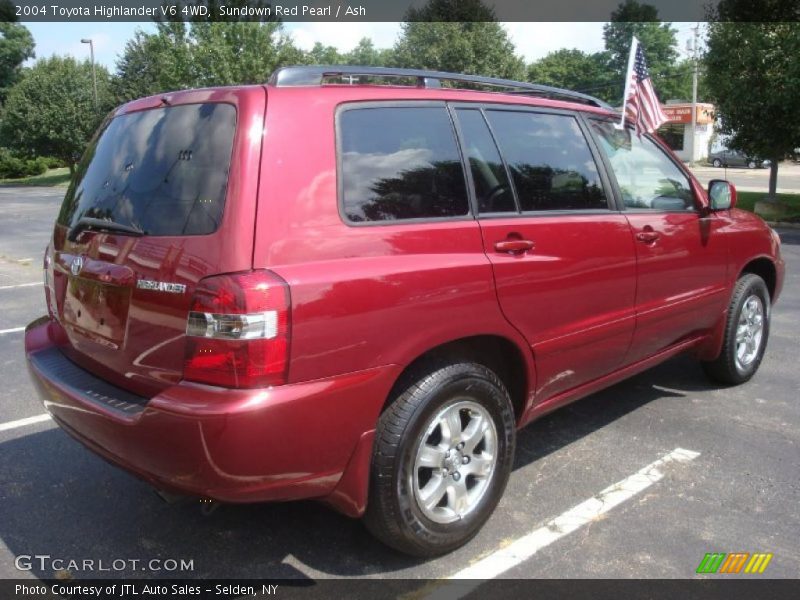 Sundown Red Pearl / Ash 2004 Toyota Highlander V6 4WD