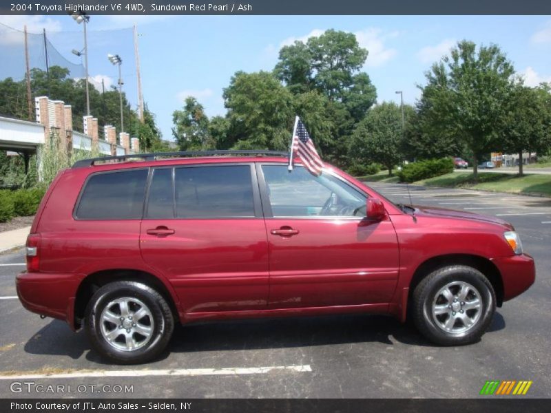 Sundown Red Pearl / Ash 2004 Toyota Highlander V6 4WD