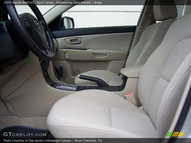 Shimmering Sand Metallic / Beige 2008 Mazda MAZDA3 i Sport Sedan