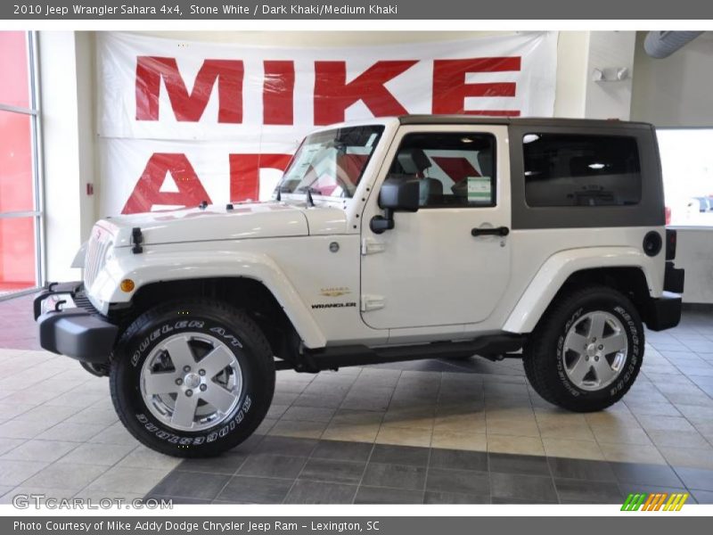 Stone White / Dark Khaki/Medium Khaki 2010 Jeep Wrangler Sahara 4x4