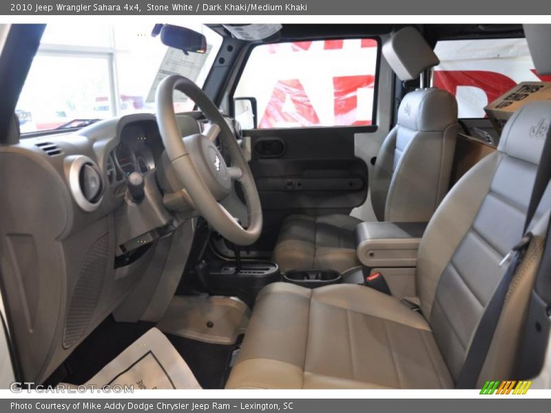 Stone White / Dark Khaki/Medium Khaki 2010 Jeep Wrangler Sahara 4x4