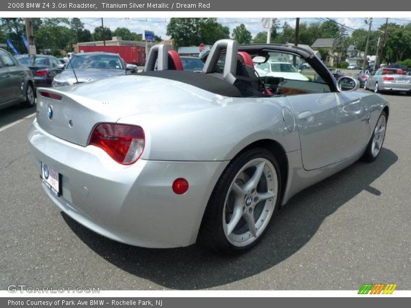 Titanium Silver Metallic / Dream Red 2008 BMW Z4 3.0si Roadster