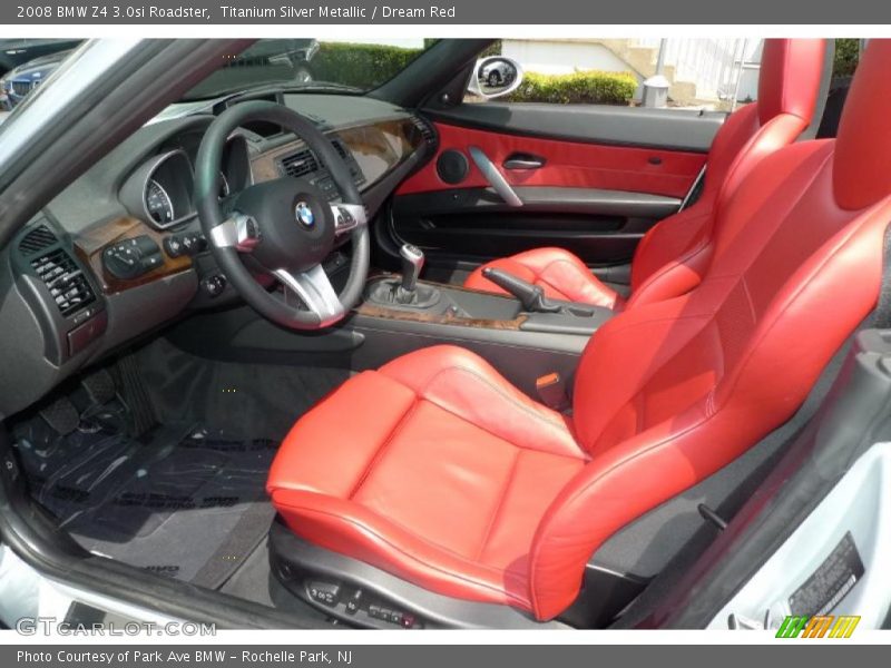 Titanium Silver Metallic / Dream Red 2008 BMW Z4 3.0si Roadster