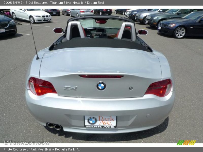 Titanium Silver Metallic / Dream Red 2008 BMW Z4 3.0si Roadster