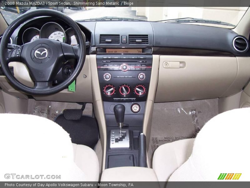 Shimmering Sand Metallic / Beige 2008 Mazda MAZDA3 i Sport Sedan