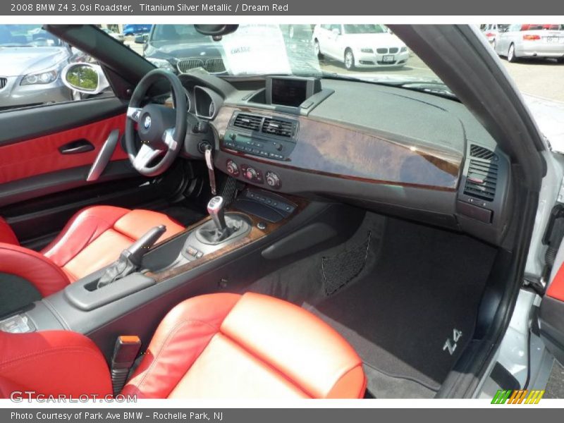 Titanium Silver Metallic / Dream Red 2008 BMW Z4 3.0si Roadster