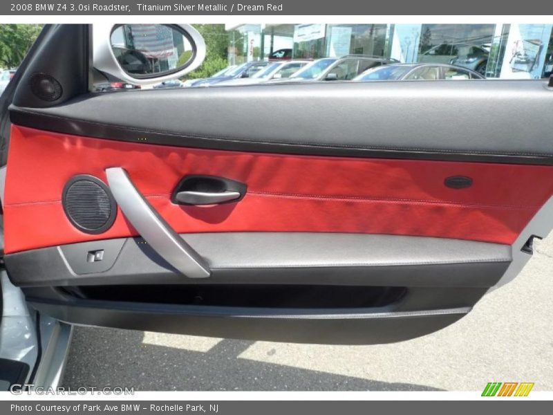 Titanium Silver Metallic / Dream Red 2008 BMW Z4 3.0si Roadster