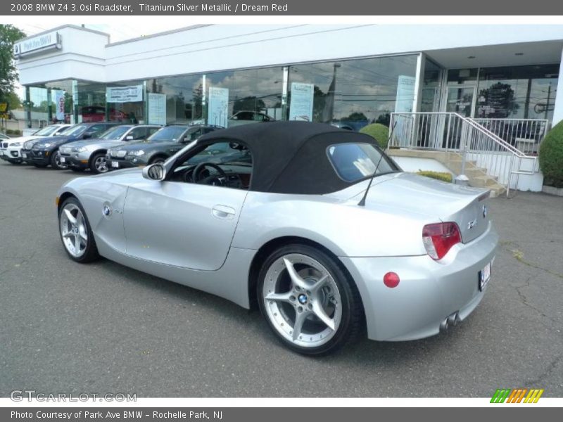 Titanium Silver Metallic / Dream Red 2008 BMW Z4 3.0si Roadster