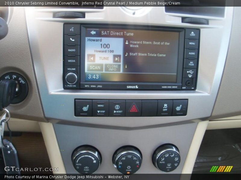 Inferno Red Crystal Pearl / Medium Pebble Beige/Cream 2010 Chrysler Sebring Limited Convertible