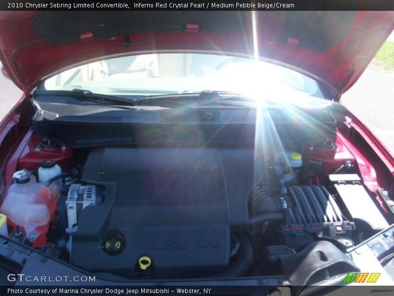 Inferno Red Crystal Pearl / Medium Pebble Beige/Cream 2010 Chrysler Sebring Limited Convertible