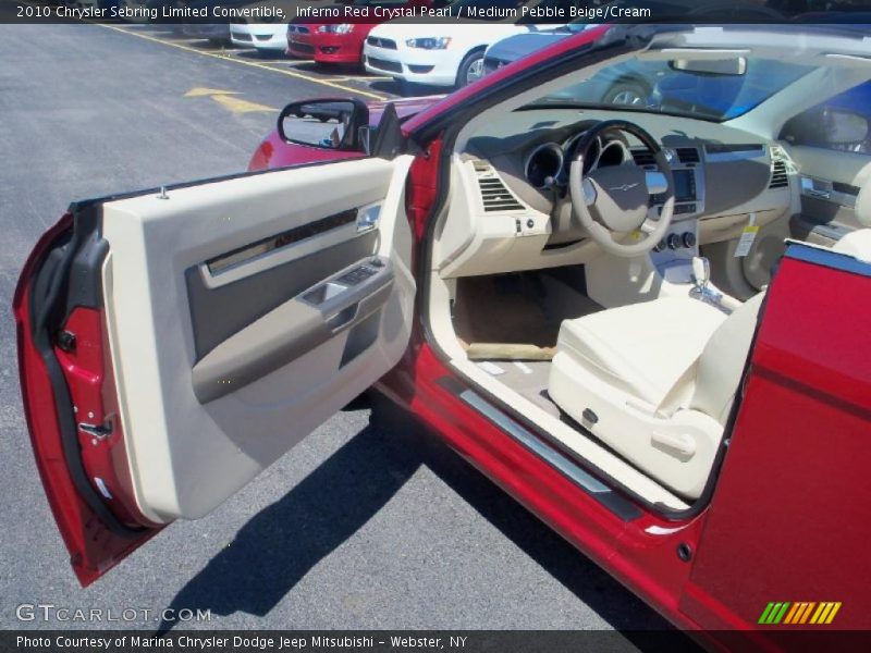 Inferno Red Crystal Pearl / Medium Pebble Beige/Cream 2010 Chrysler Sebring Limited Convertible