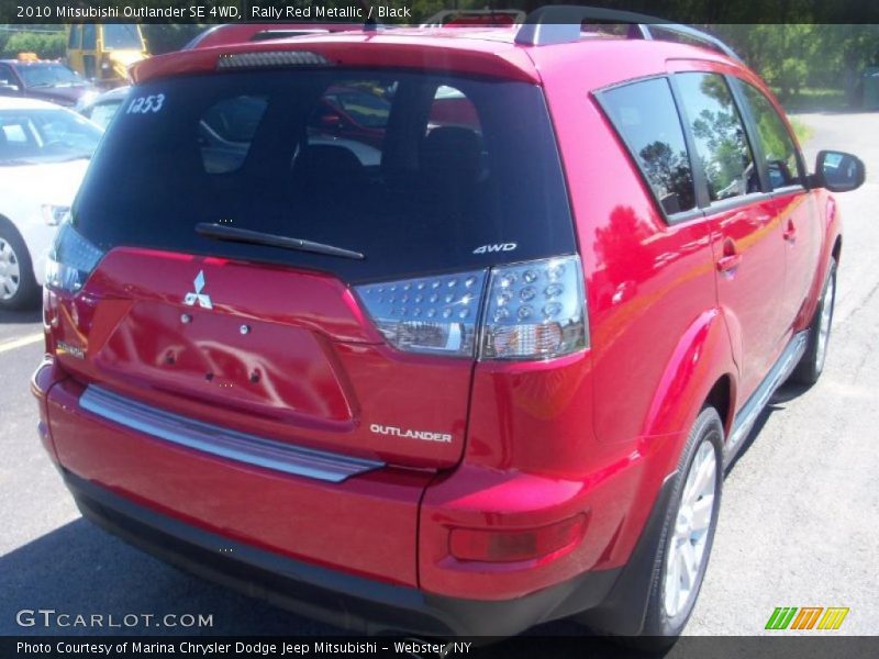 Rally Red Metallic / Black 2010 Mitsubishi Outlander SE 4WD